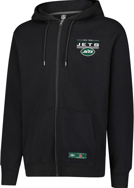 NFL Official Adults Super Soft Supreme Full Zip Hoodie Sweatshirt Jacket - Warm Polyester Blend - Unisex|New York Jets
