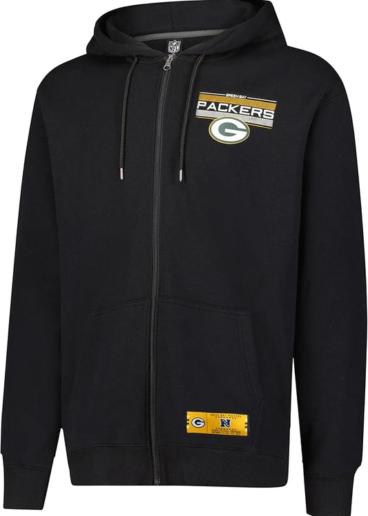 NFL Official Adults Super Soft Supreme Full Zip Hoodie Sweatshirt Jacket - Warm Polyester Blend - Unisex|Green Bay Packers