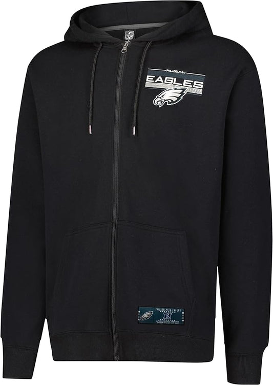 NFL Official Adults Super Soft Supreme Full Zip Hoodie Sweatshirt Jacket - Warm Polyester Blend - Unisex|Philadelphia Eagles
