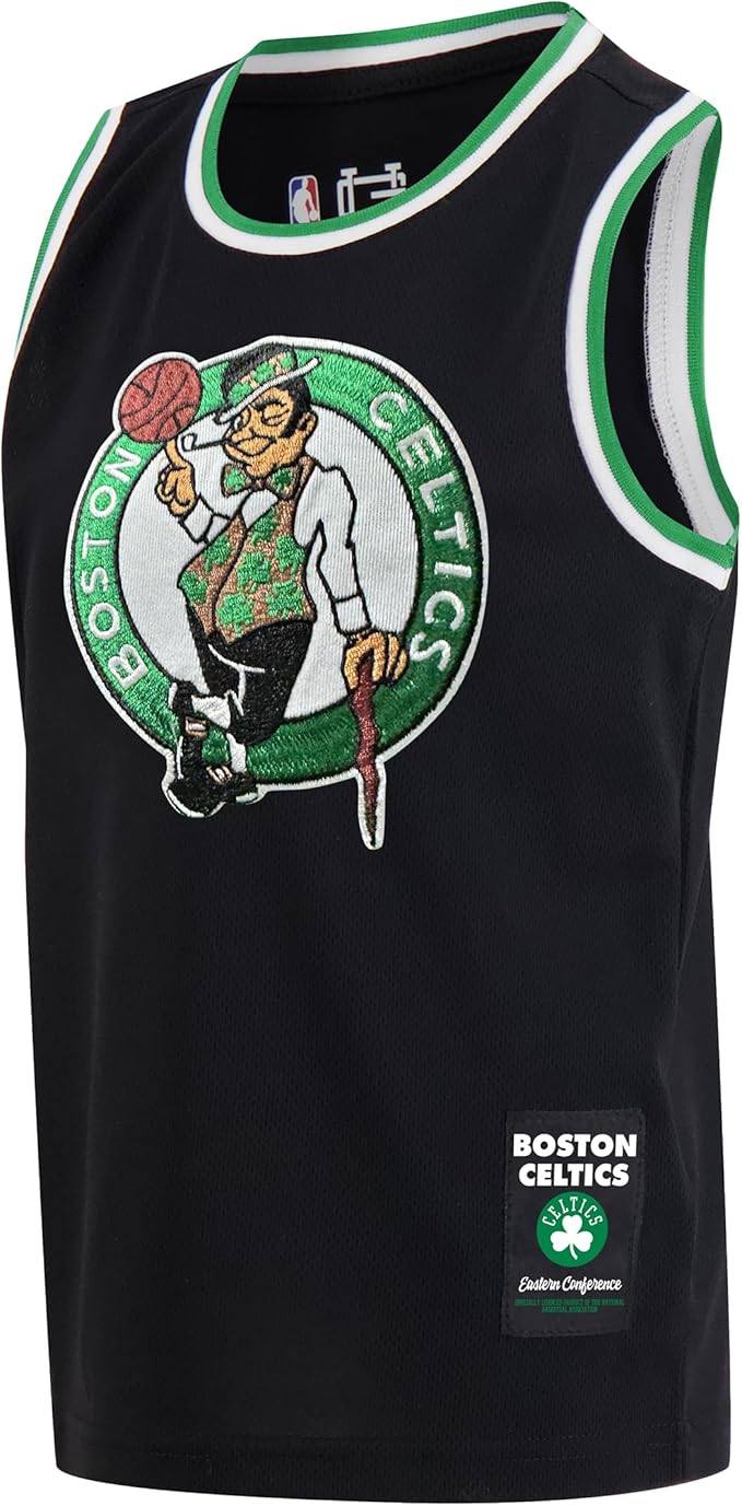 Ultra Game Youth's NBA Official Super Soft Tank Top & Shorts 2-Piece Set, Boston Celtics, Black|Boston Celtics