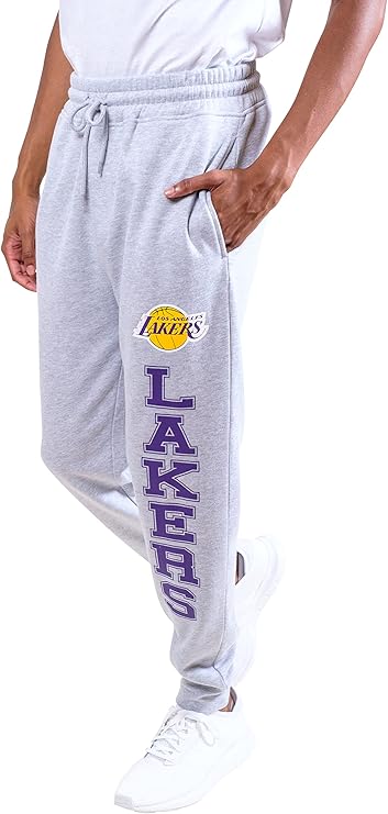 Ultra Game NBA Official Men’s Super Soft Jogger Sweatpants - Unisex, Los Angeles Lakers|Los Angeles Lakers