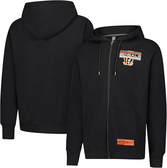 NFL Official Adults Super Soft Supreme Full Zip Hoodie Sweatshirt Jacket - Warm Polyester Blend - Unisex|Cincinnati Bengals