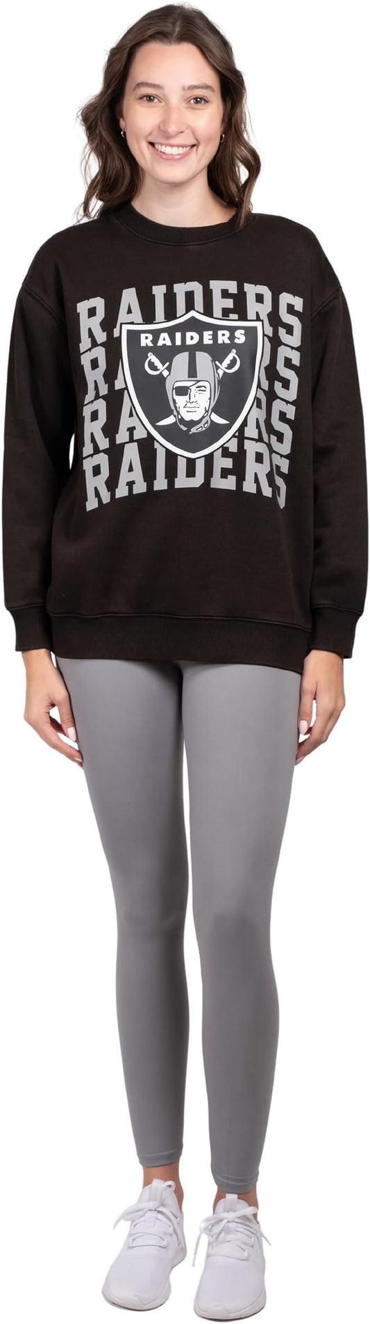 NFL Official Womens Super Soft Oversized Cozy Shirt|Las Vegas Raiders