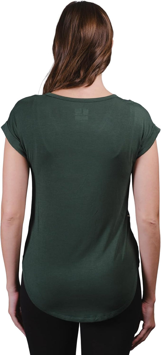 NFL Official Womens Super Soft Modal Vintage V-Neck T-Shirt|Green Bay Packers