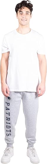 Ultra Game NFL Official Adults Super Soft Game Day Jogger Sweatpants - Unisex, New England Patriots|New England Patriots