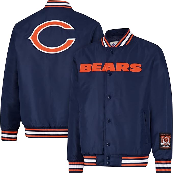 Ultra Game Adults NFL Official Smashing Records Satin Jacket