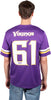 Ultra Game NFL Minnesota Vikings Mens Standard Jersey Crew Neck Mesh Stripe T-Shirt|Minnesota Vikings