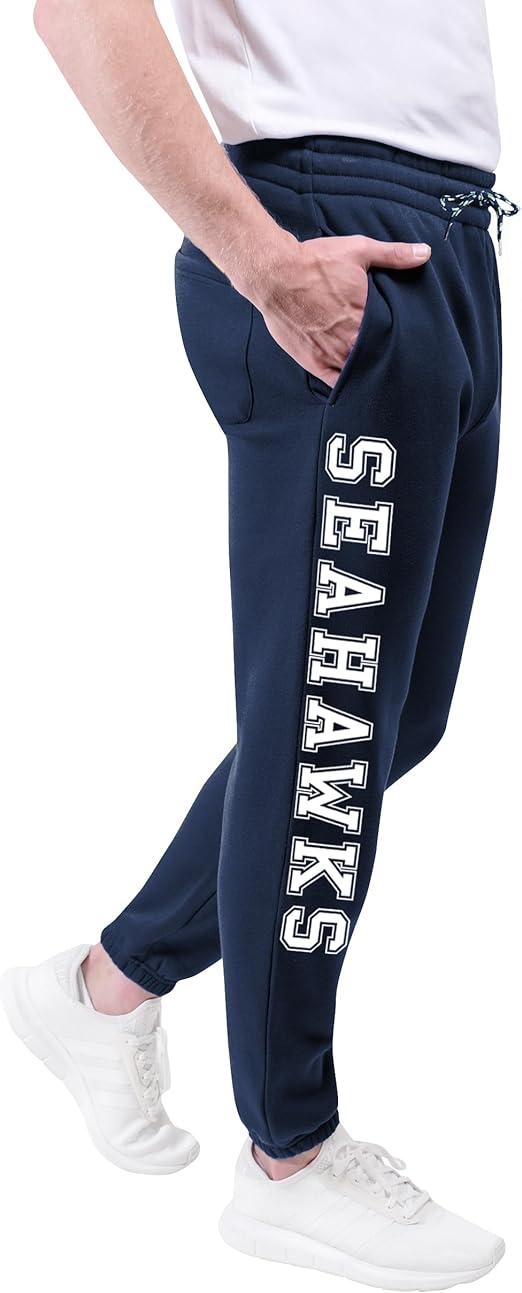 Ultra Game NFL Official Adults Super Soft Game Day Jogger Sweatpants - Unisex, Seattle Seahawks|Seattle Seahawks