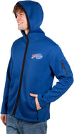 Ultra Game NFL Buffalo Bills Mens Standard Extra Soft Fleece Full Zip Hoodie Sweatshirt Jacket|Buffalo Bills
