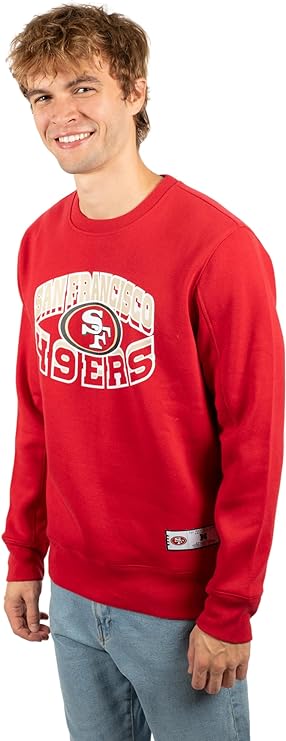 Ultra Game NFL San Francisco 49ers Mens Super Soft Ultimate Crew Neck Sweatshirt|San Francisco 49ers