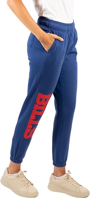 Ultra Game NFL Buffalo Bills Womens Super Soft Fleece Jogger Sweatpants|Buffalo Bills