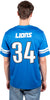 Ultra Game NFL Detroit Lions Mens Standard Jersey Crew Neck Mesh Stripe T-Shirt|Detroit Lions