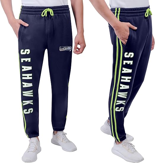 Ultra Game NFL Official Adults Super Soft Game Day Jogger Sweatpants - Unisex, Seattle Seahawks|Seattle Seahawks
