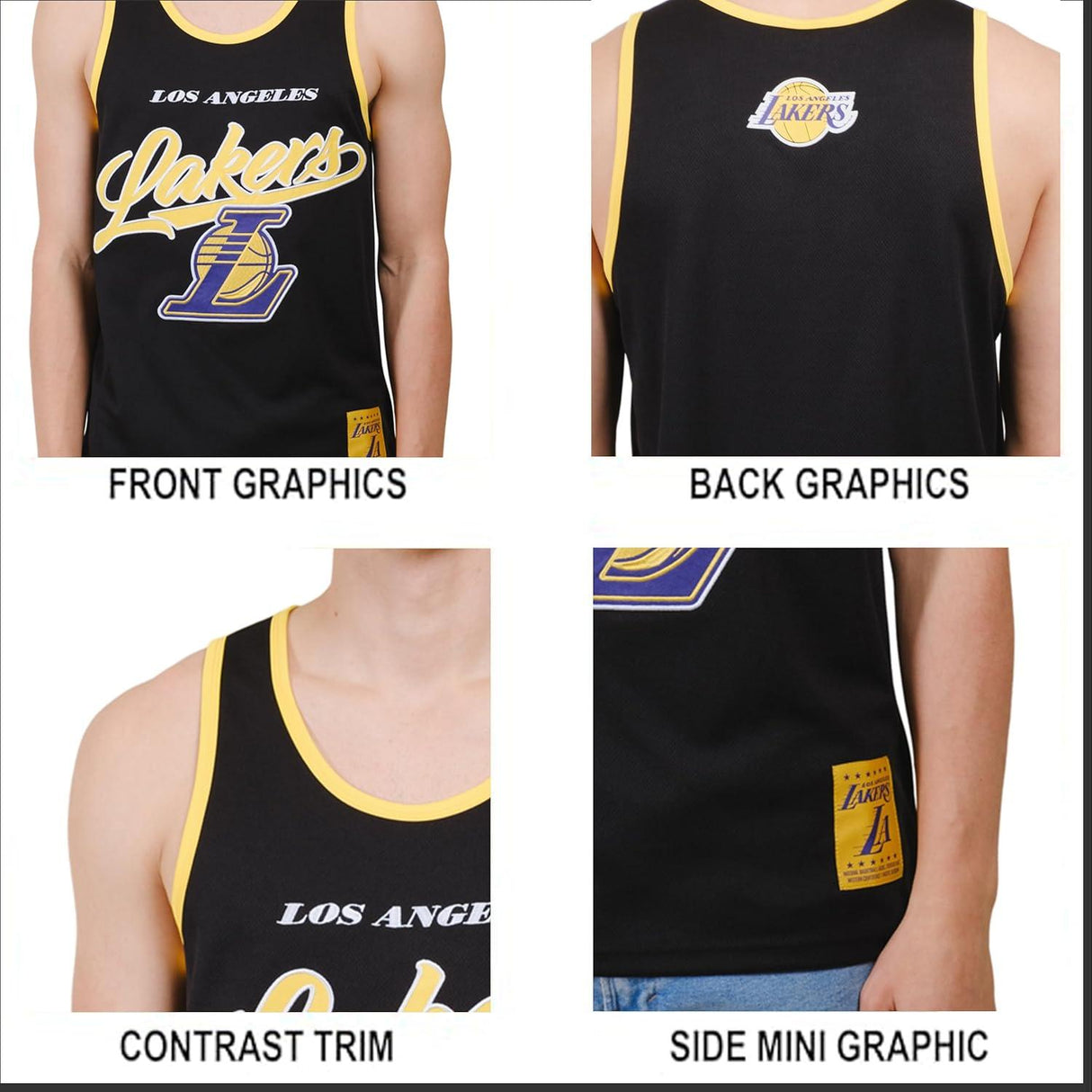 Ultra Game NBA Los Angeles Lakers Tank Top Mesh Sleeveless Muscle T-Shirt|Los Angeles Lakers - UltraGameShop