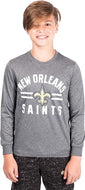 Ultra Game NFL New Orleans Saints Youth Super Soft Supreme Long Sleeve T-Shirt|New Orleans Saints