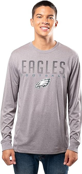Ultra Game NFL Philadelphia Eagles Mens Active Quick Dry Long Sleeve T-Shirt|Philadelphia Eagles