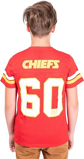 Ultra Game NFL Kansas City Chiefs Youth Soft Mesh Vintage Jersey T-Shirt|Kansas City Chiefs