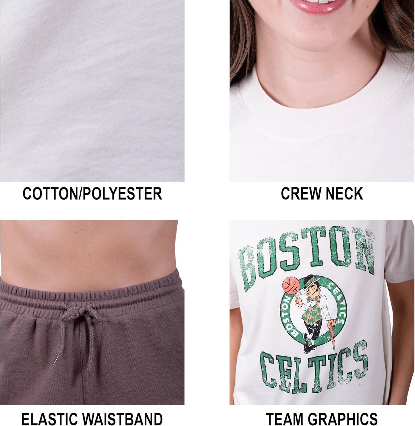 Ultra Game NBA Milwaukee Bucks Women's Super Soft T-Shirt & Short Set|Milwaukee Bucks - UltraGameShop