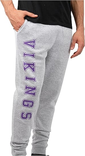 Ultra Game NFL Official Adults Super Soft Game Day Jogger Sweatpants - Unisex, Minnesota Vikings|Minnesota Vikings