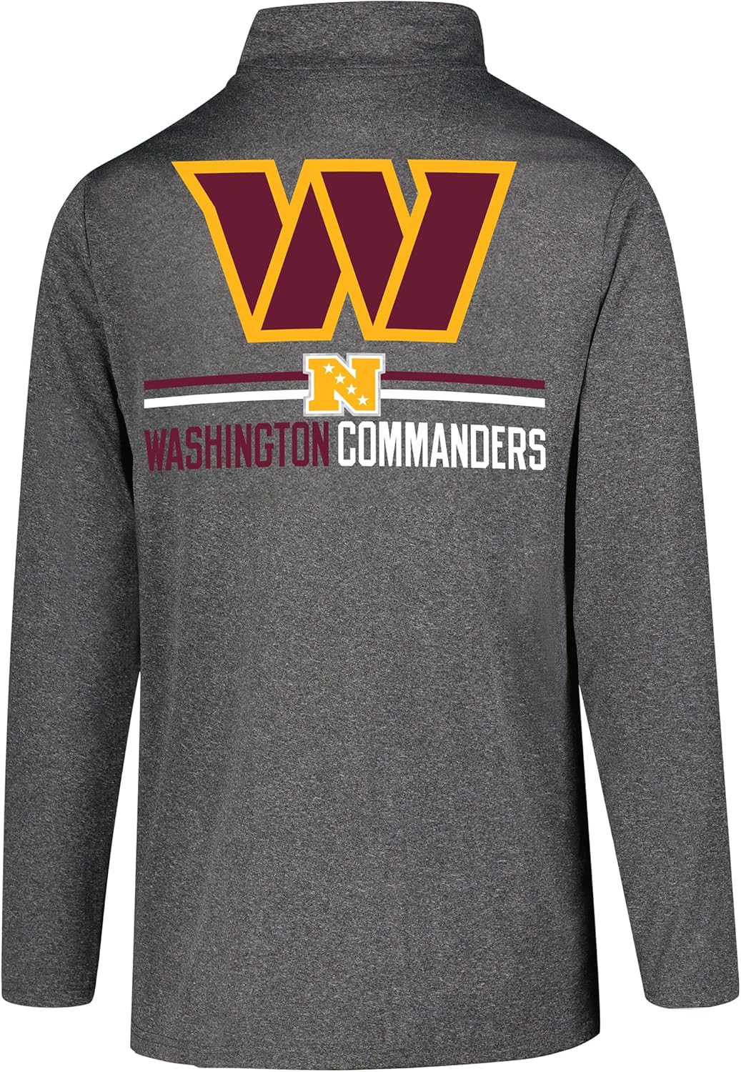 Ultra Game NFL Official Adults Super Soft Quarter Zip Long Sleeve T-Shirt - Unisex|Washington Commanders