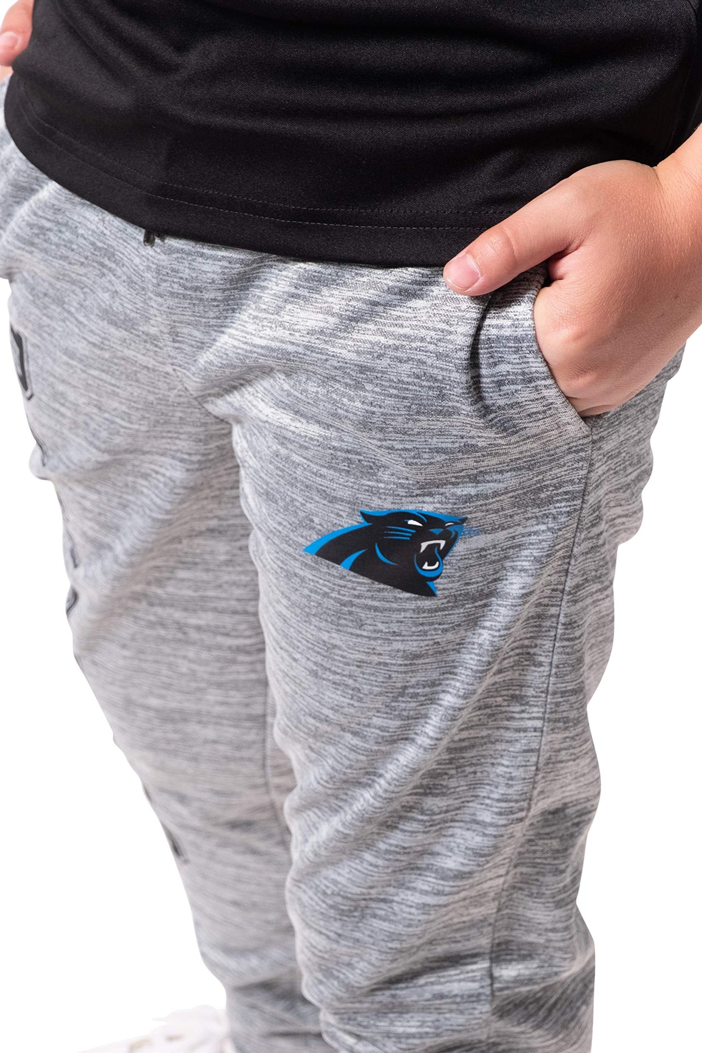 Ultra Game NFL Official Youth Super Soft Game Day Jogger Sweatpants, Carolina Panthers|Carolina Panthers