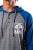 Ultra Game NFL Los Angeles Rams Mens Fleece Hoodie Pullover Sweatshirt Henley|Los Angeles Rams