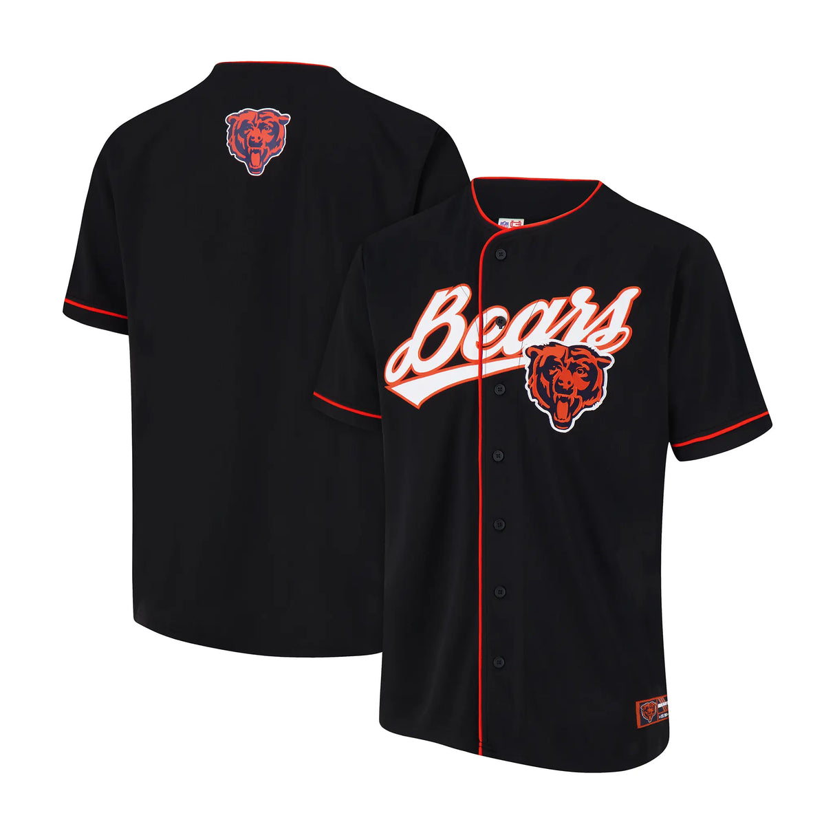Ultra Game Adult's NFL Official Button Down Baseball Mesh Jersey Shirt | Chicago Bears