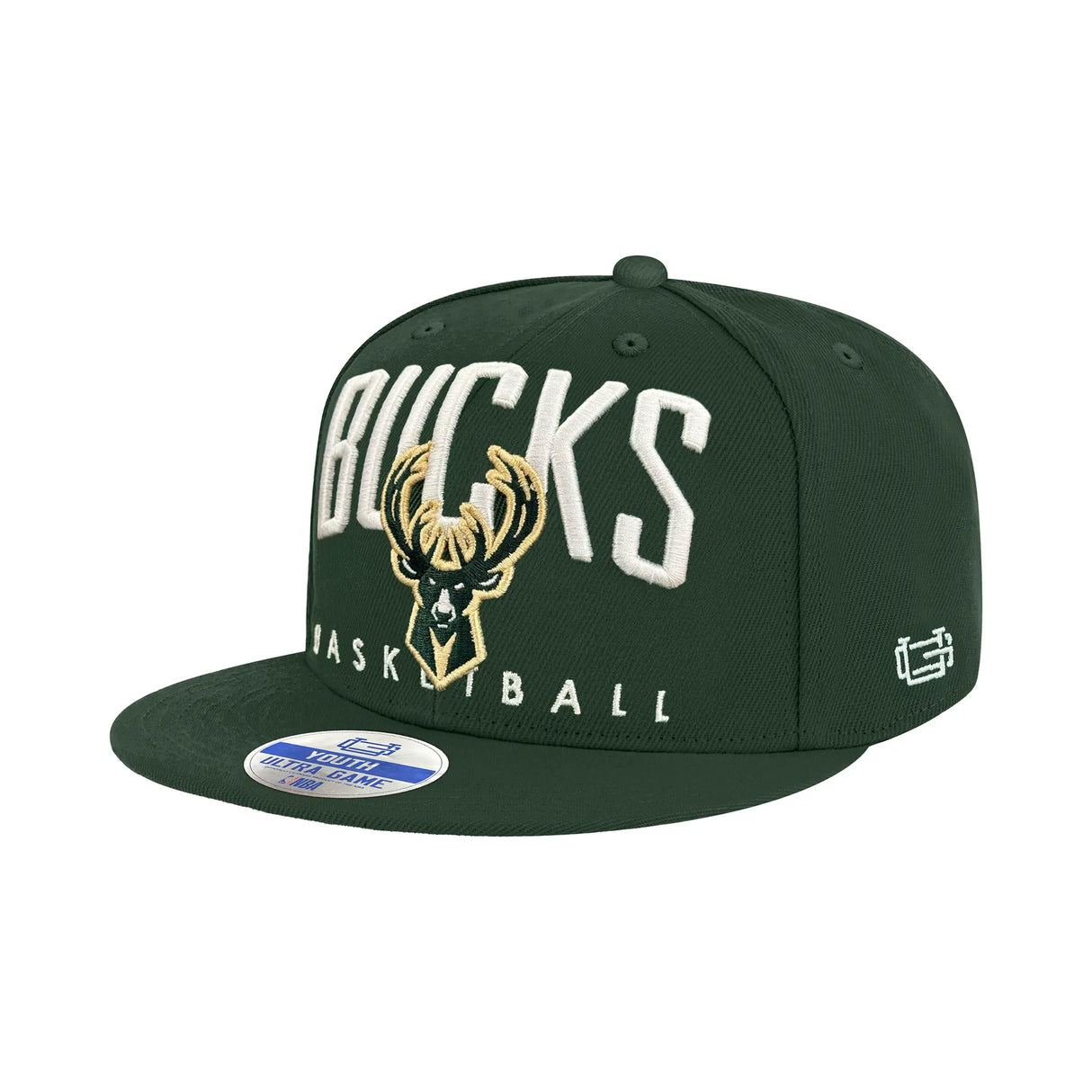 Ultra Game Youth NBA Official 8-20 Teamster Ultimate Baseball Cap Hat | Milwaukee Bucks