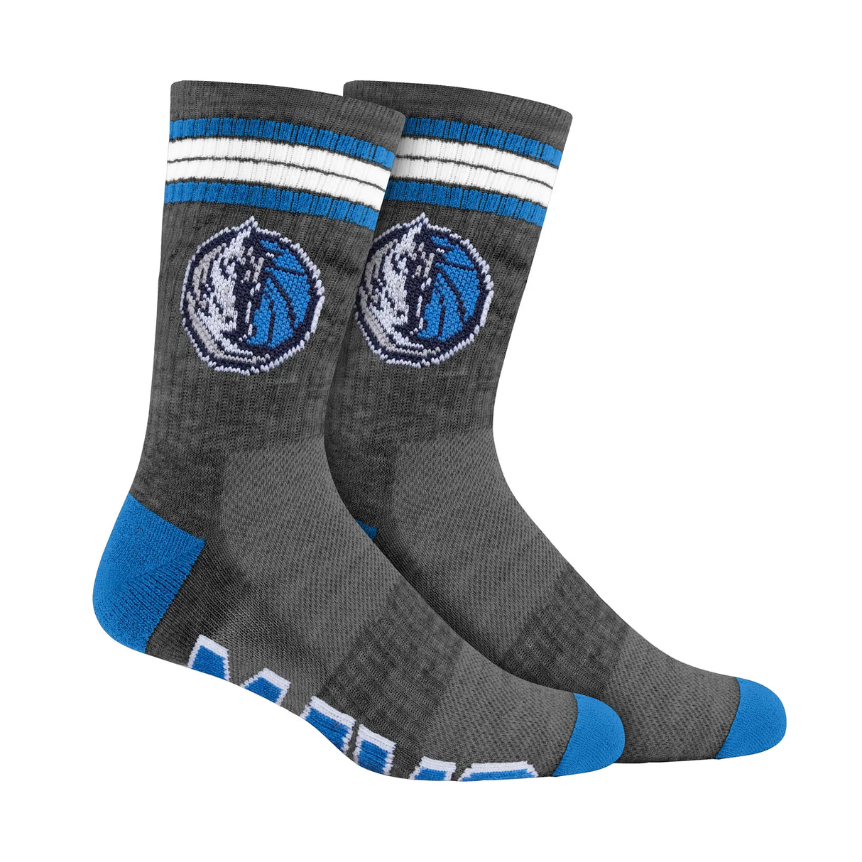 Ultra Game Boys NBA Official Athletic Cushioned Team Crew Socks - 3 Pack | Dallas Mavericks