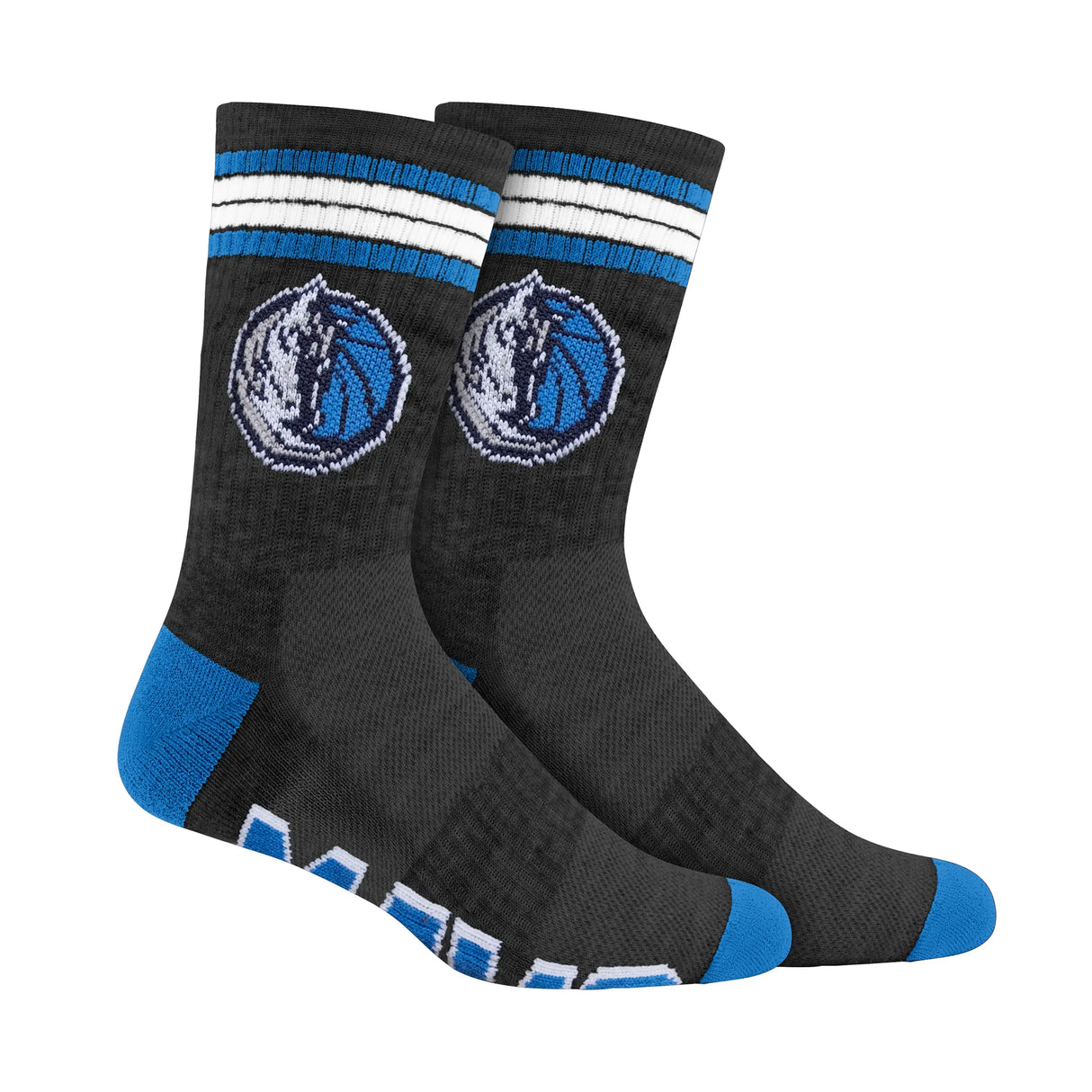 Ultra Game Boys NBA Official Athletic Cushioned Team Crew Socks - 3 Pack | Dallas Mavericks