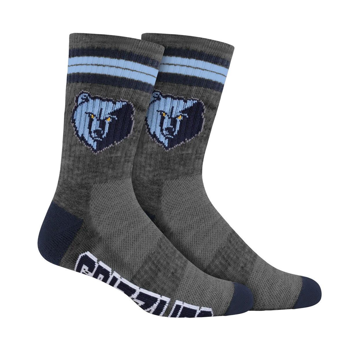 Ultra Game Boys NBA Official Athletic Cushioned Team Crew Socks - 3 Pack | Memphis Grizzlies