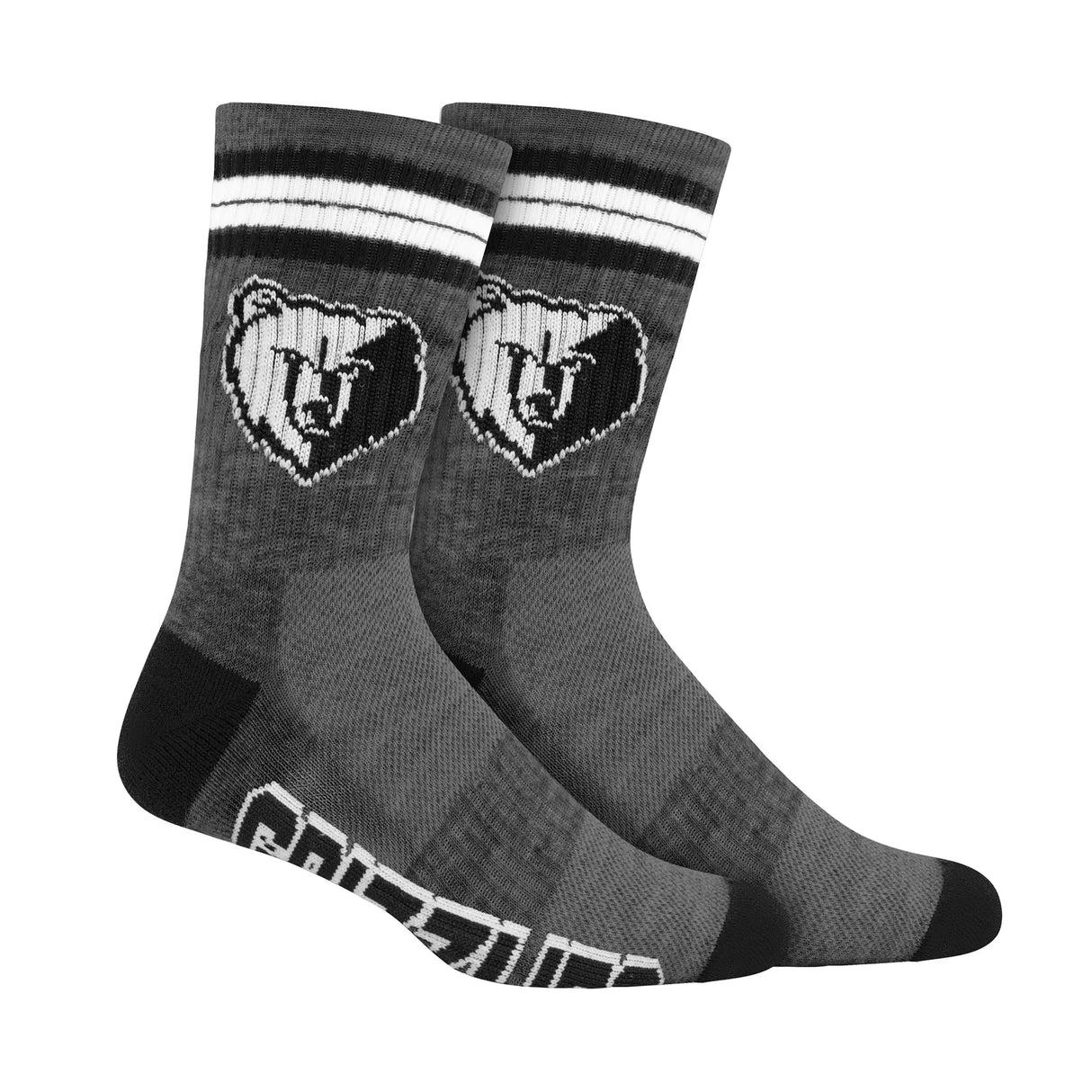 Ultra Game Boys NBA Official Athletic Cushioned Team Crew Socks - 3 Pack | Memphis Grizzlies