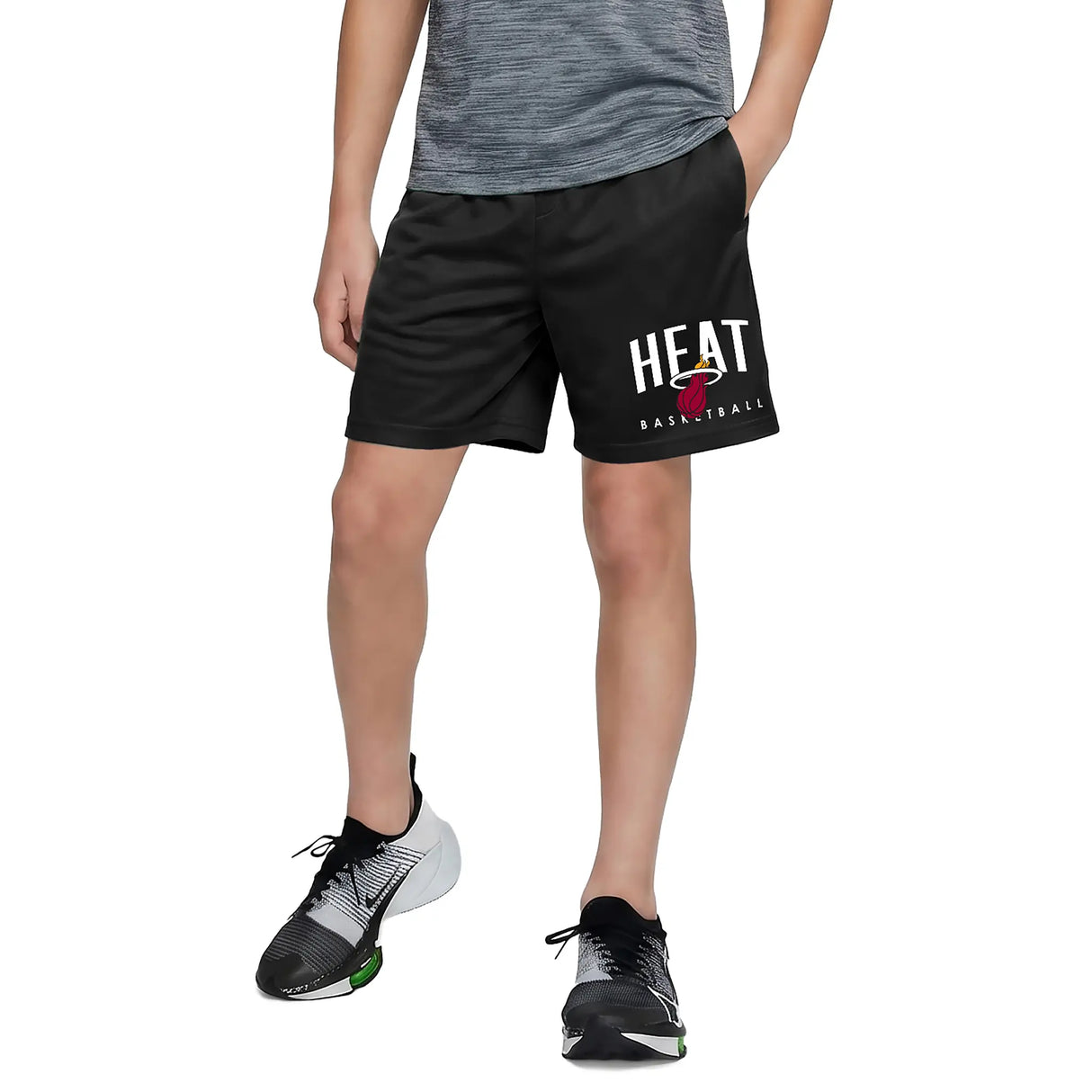 Ultra Game Boys NBA Official Soft Air Mesh Teamster Basketball Shorts - Classic Fit | Miami Heat