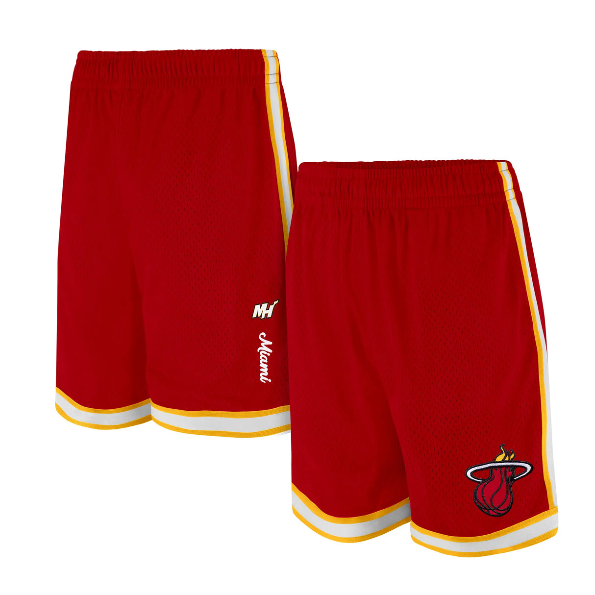 Ultra Game Boys NBA Official Soft Air Mesh Slam Basketball Shorts - Classic Fit | Miami Heat
