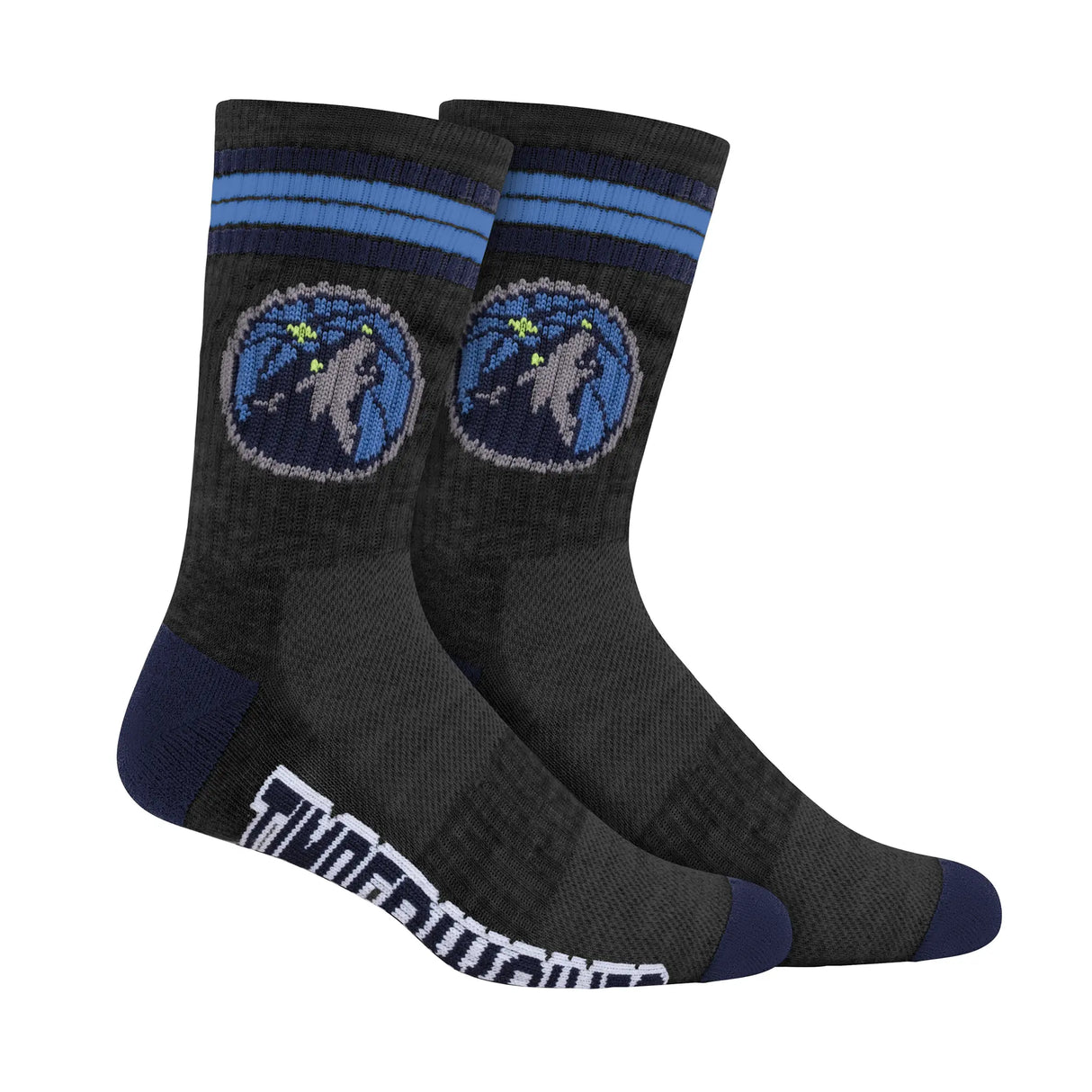 Ultra Game Boys NBA Official Athletic Cushioned Team Crew Socks - 3 Pack | Minnesota Timberwolves