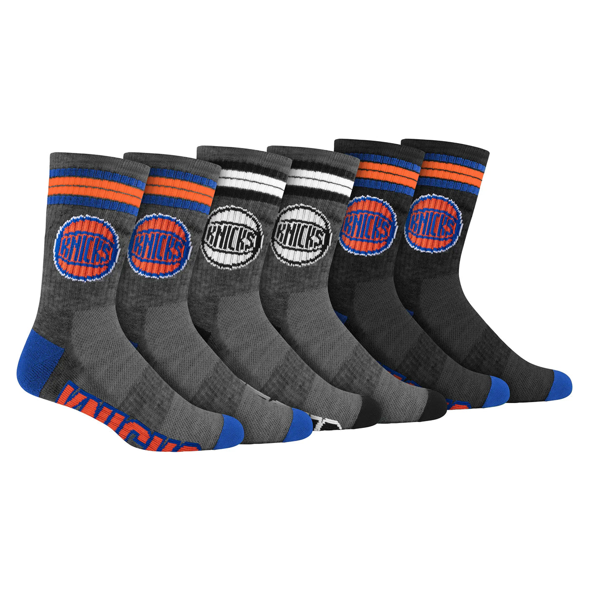 Ultra Game Boys NBA Official Athletic Cushioned Team Crew Socks - 3 Pack | New York Knicks