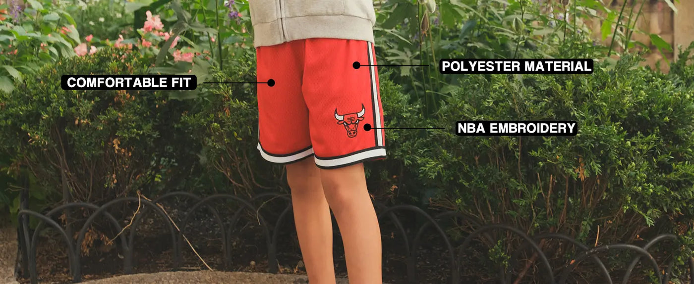ultra game boys nba official team color soft air mesh slam basketball shorts classic fit banner 2