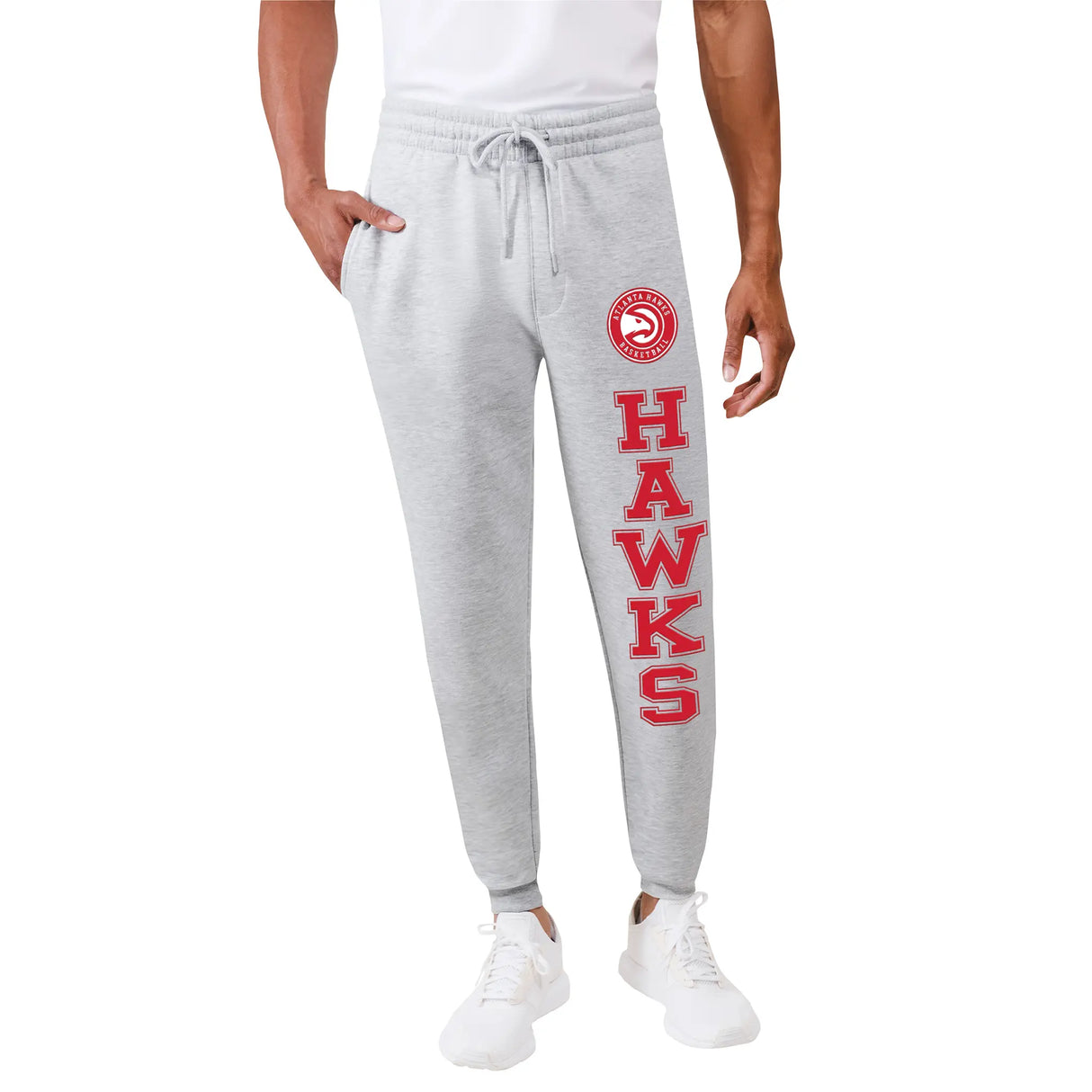 Ultra Game Men's NBA Official Super Soft Team Jogger Sweatpants | Atlanta Hawks