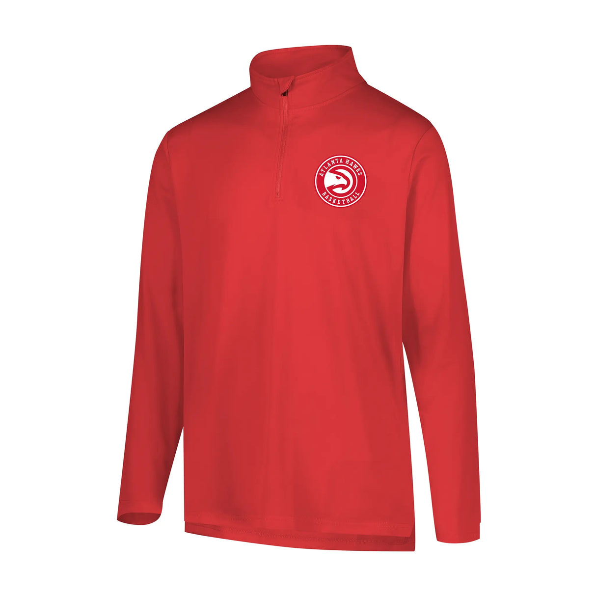 Ultra Game Men's NBA Official Super Soft Quarter Zip Long Sleeve T-Shirt | Atlanta Hawks