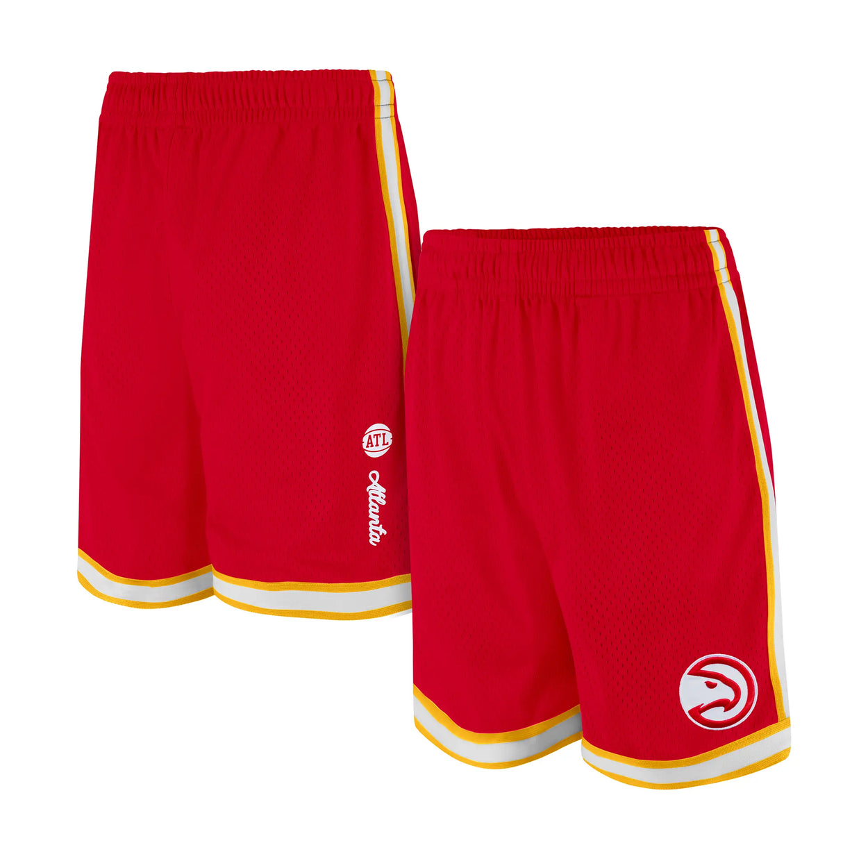 Ultra Game Men's NBA Official Supremely Soft Air Mesh Basketball Shorts - Classic Fit | Atlanta Hawks