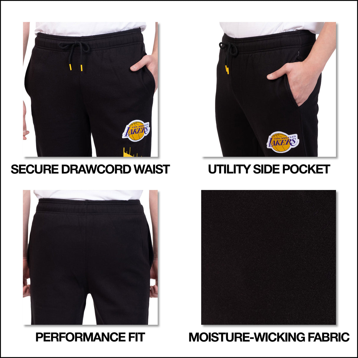 Ultra Game Men's NBA Official Super Soft Team Jogger Sweatpants | Miami Heat