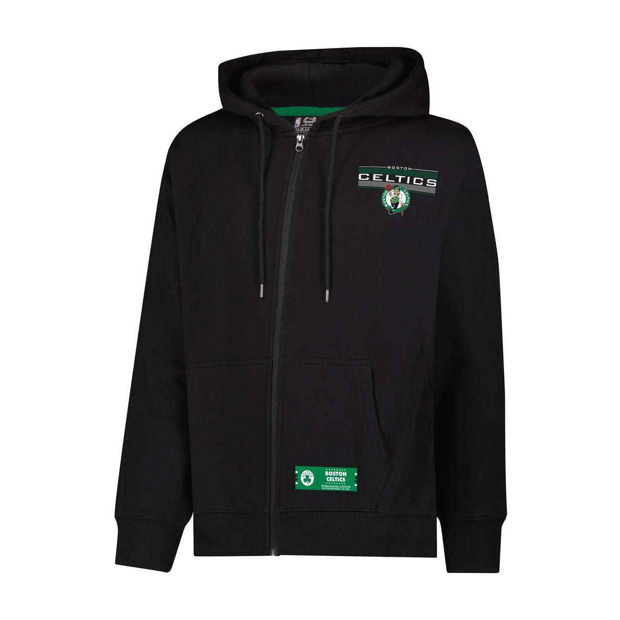 Ultra Game Men's NBA Official Super Soft Driver Full Zip Hoodie Jacket Sweatshirt | Boston Celtics