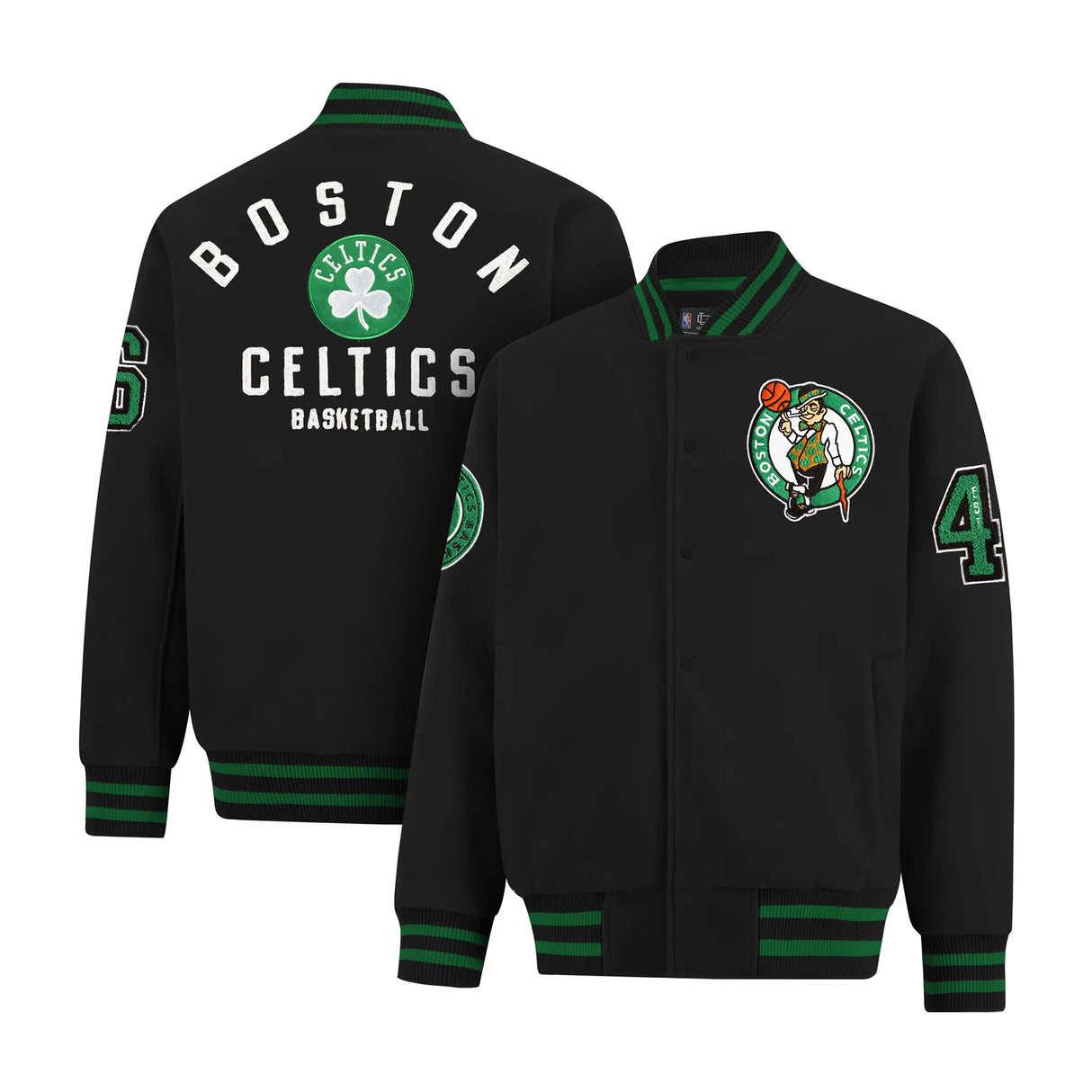 Ultra Game Men’s NBA Official Game Time Varsity Jacket | Boston Celtics