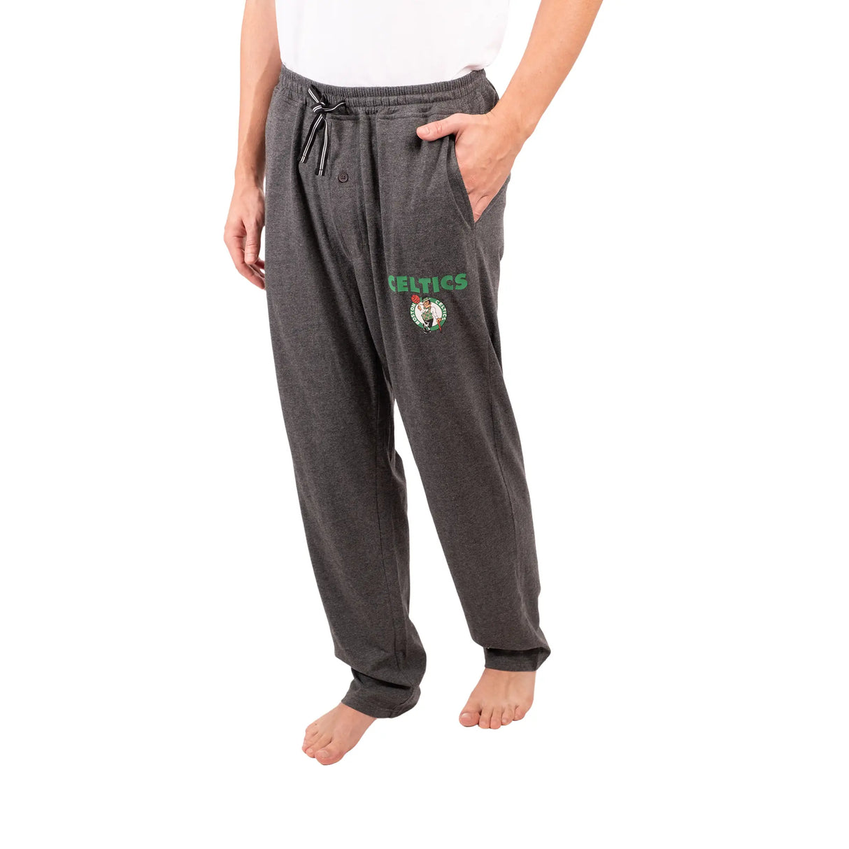 Ultra Game Men's NBA Official Sleepwear Super Soft Pajama Loungewear Pants | Boston Celtics