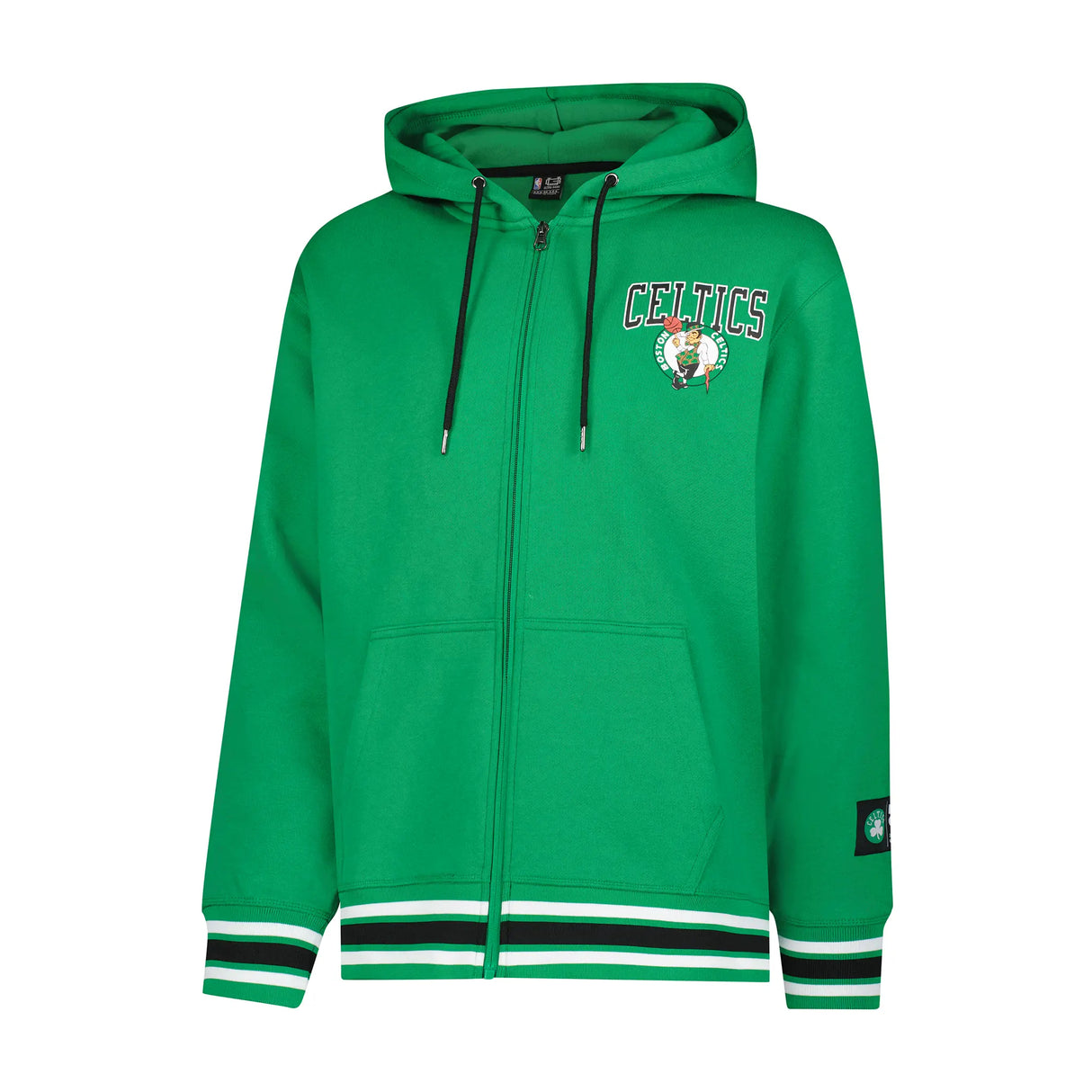 Ultra Game Men's NBA Official MVP Premium Quality Full Zip Hoodie Jacket | Boston Celtics