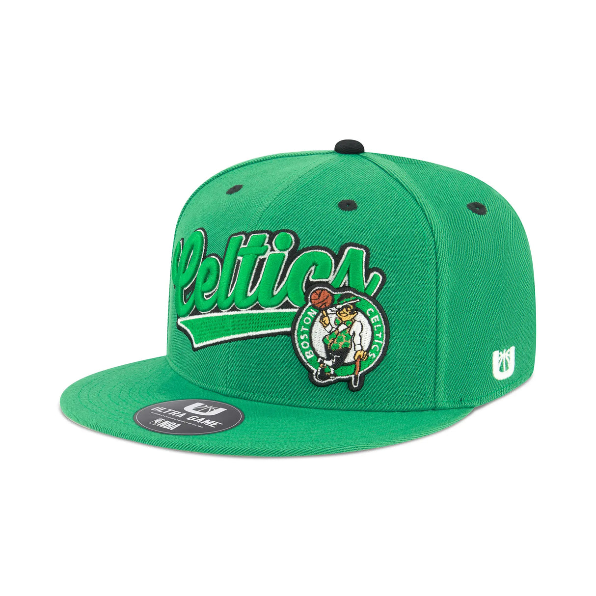 Ultra Game Men’s NBA Official Snap Back 3D Embroidered Team Logo Baseball Cap Hat | Boston Celtics