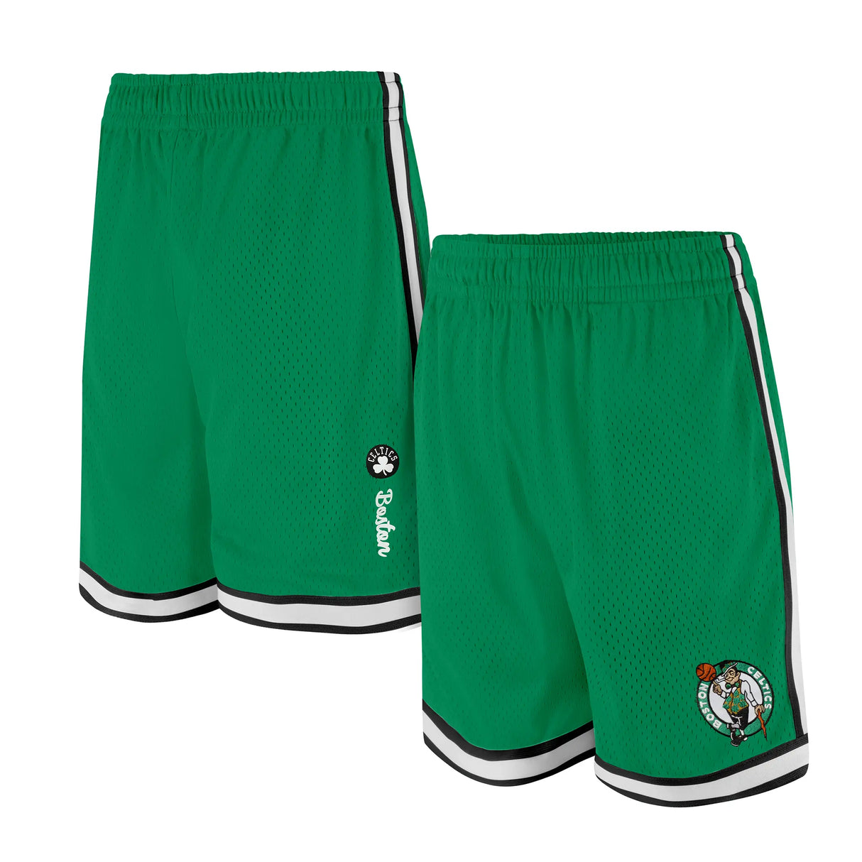 Ultra Game Men's NBA Official Supremely Soft Air Mesh Basketball Shorts - Classic Fit | Boston Celtics