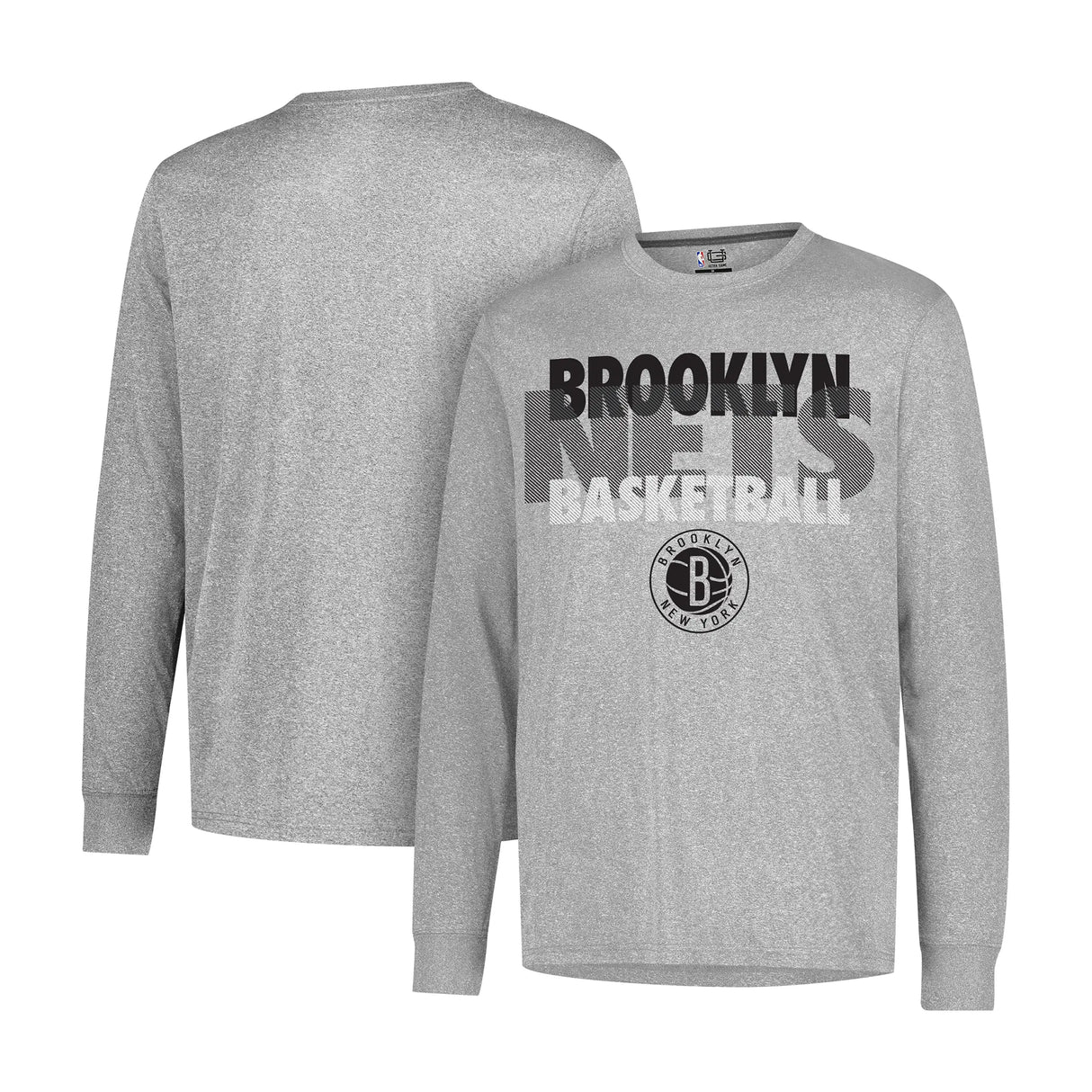 Ultra Game Men’s NBA Official Super Soft Supreme Long Sleeve T-Shirt | Brooklyn Nets