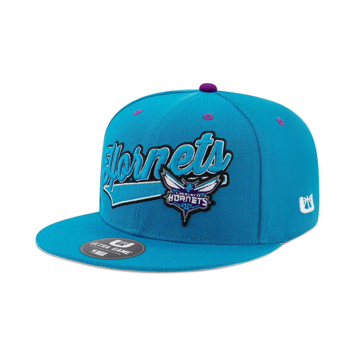 Ultra Game Men’s NBA Official Snap Back 3D Embroidered Team Logo Baseball Cap Hat | Charlotte Hornets