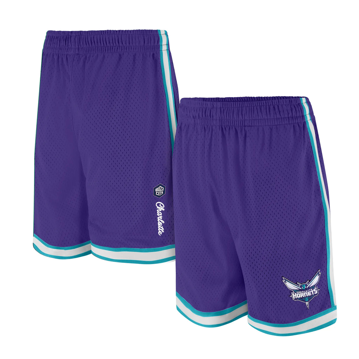 Ultra Game Men's NBA Official Supremely Soft Air Mesh Basketball Shorts - Classic Fit | Charlotte Hornets